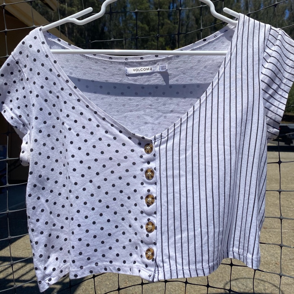 Volcom Polkadot & Strips Crop Top SOLD OUT